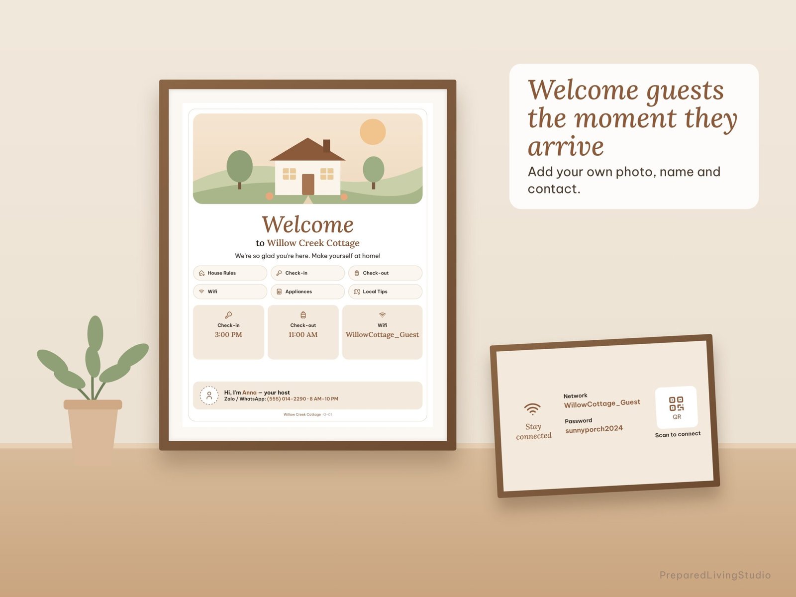 Airbnb Welcome Book Template | Editable Canva Guest Manual - Image 4