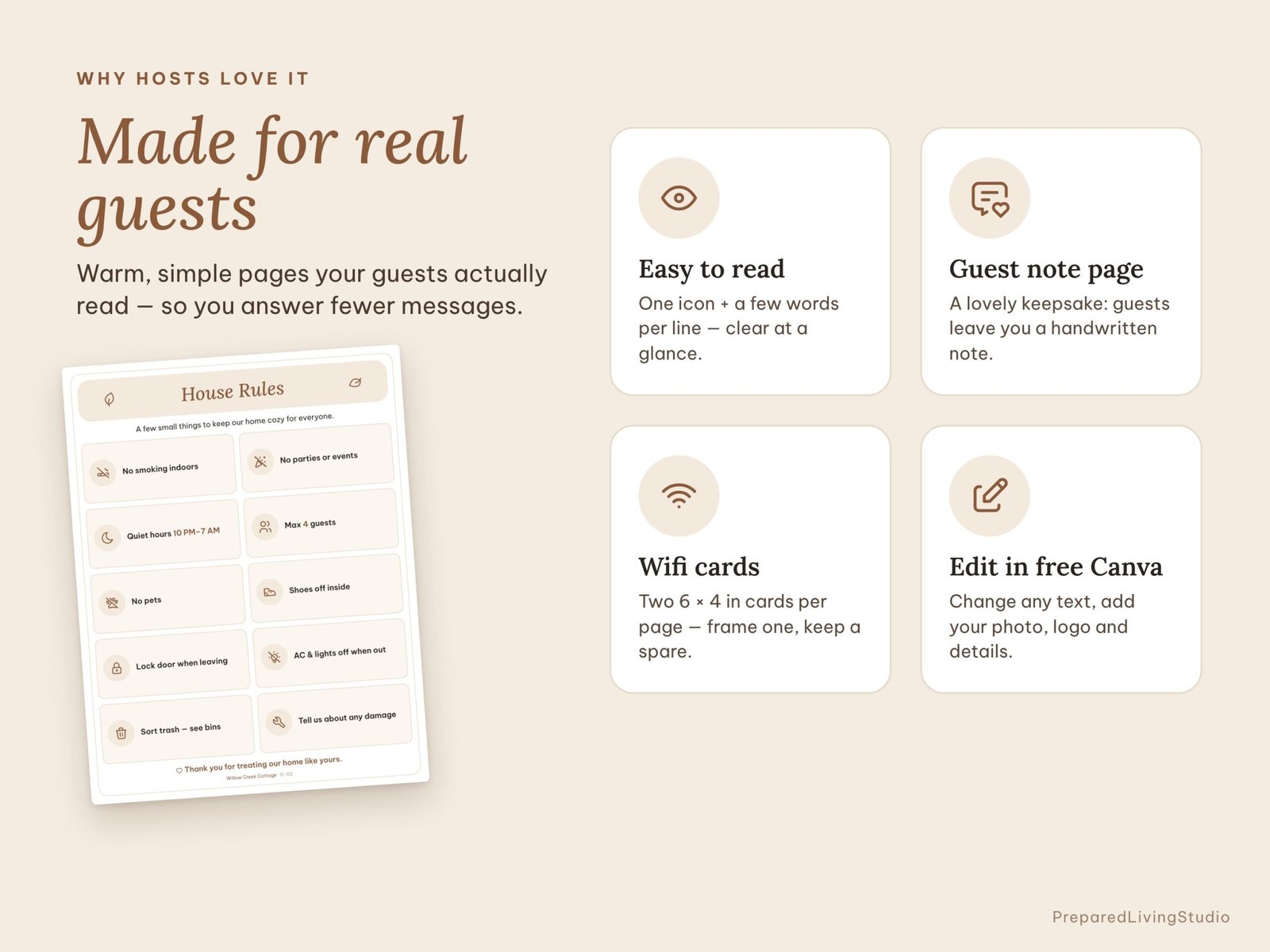 Airbnb Welcome Book Template | Editable Canva Guest Manual - Image 6