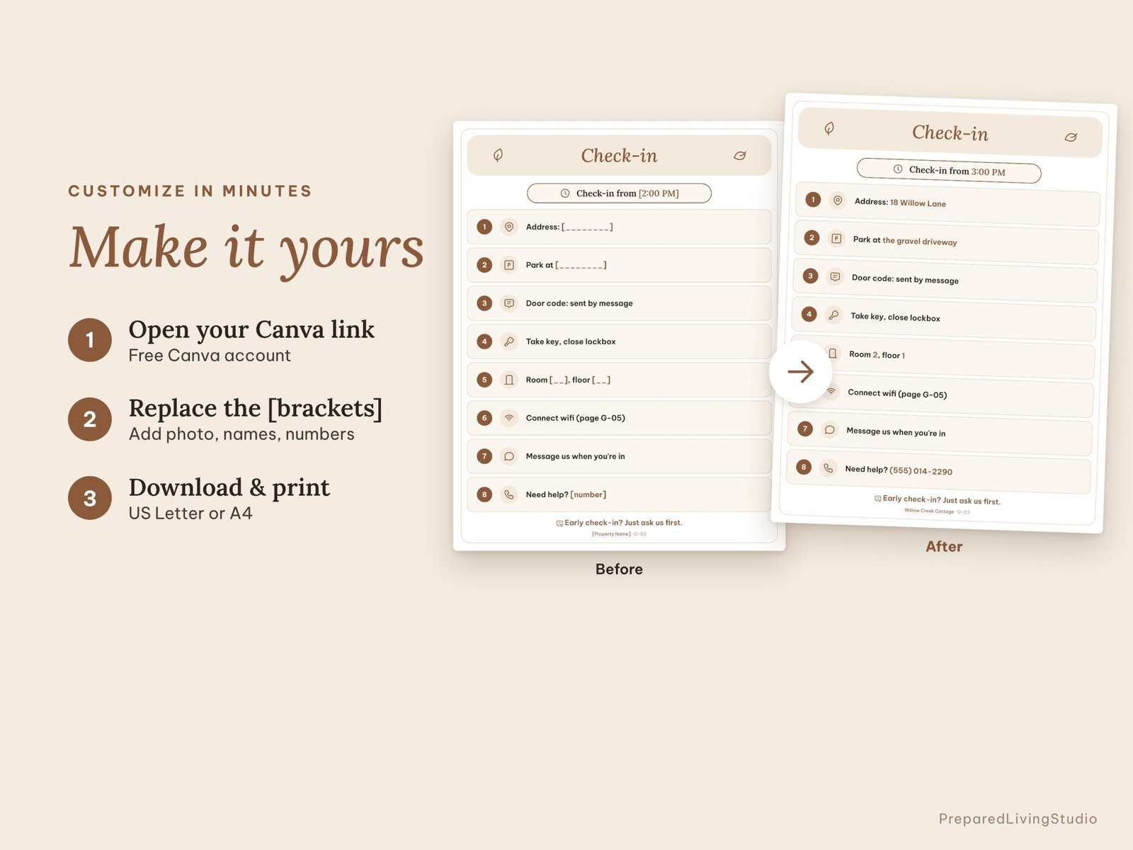 Airbnb Welcome Book Template | Editable Canva Guest Manual - Image 7